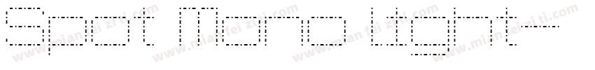 Spot Mono light字体转换